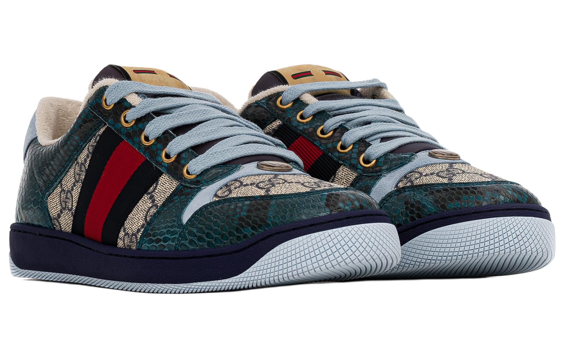 Кроссовки Gucci Low-Top Sneakers Navy - изображение 2