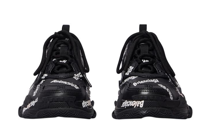 Кроссовки Balenciaga Triple S Low Топ Детские Лайфстайл Обувь Черный Детский - изображение 4