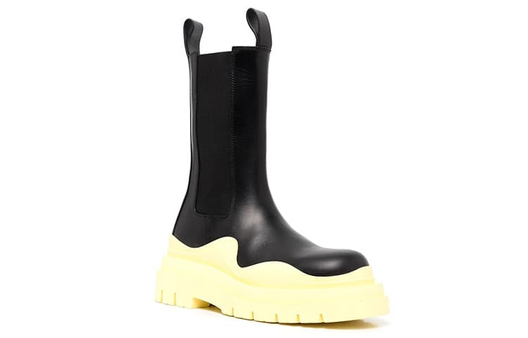 Ботинки челси Bottega Veneta Tire Black Yellow - изображение 3