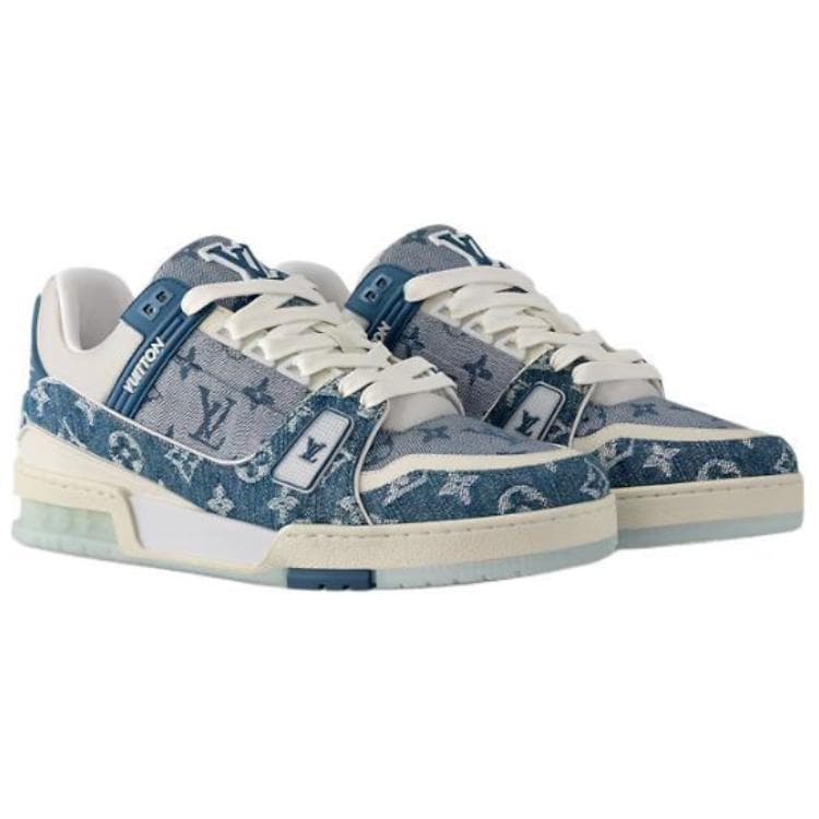 Кроссовки LOUIS VUITTON Trainer Blue White - изображение 5