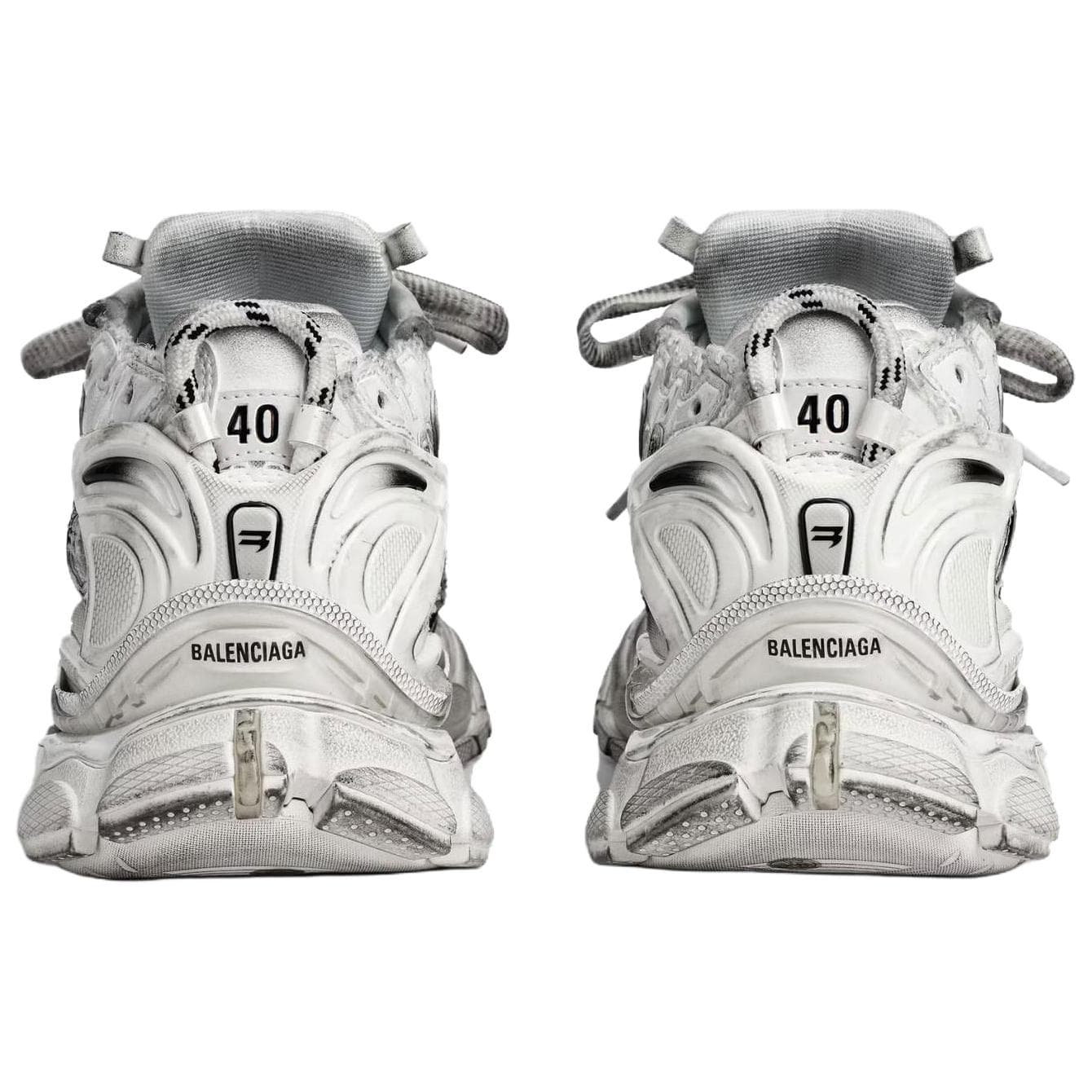 Кроссовки Balenciaga Runner Массивные кроссовки Low Топ Черный белый Мужской - изображение 5