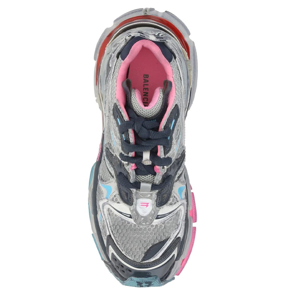 Кроссовки Balenciaga Runner Коровья кожа Низкий топ массивные кроссовки Женские Синий Серый - изображение 5