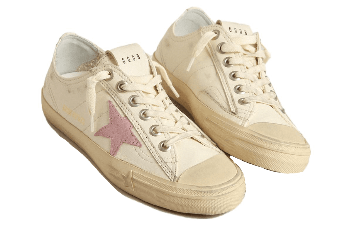Кроссовки Golden Goose V-Star Beige Distressed - изображение 3