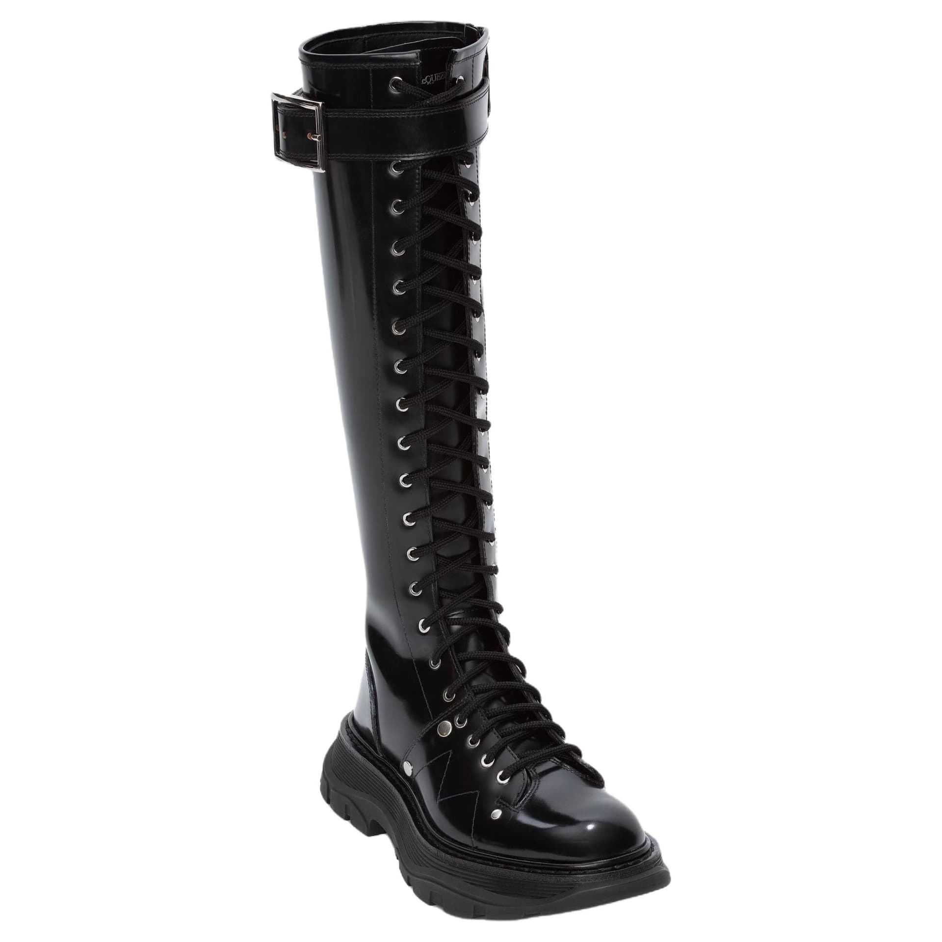 Ботинки Alexander McQueen Tread High Boots Black - изображение 3