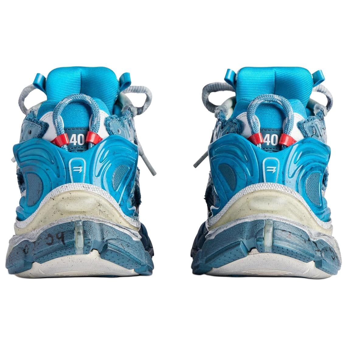 Кроссовки Balenciaga Runner Marathon Low Top Повседневная обувь Мужская Синяя - изображение 6