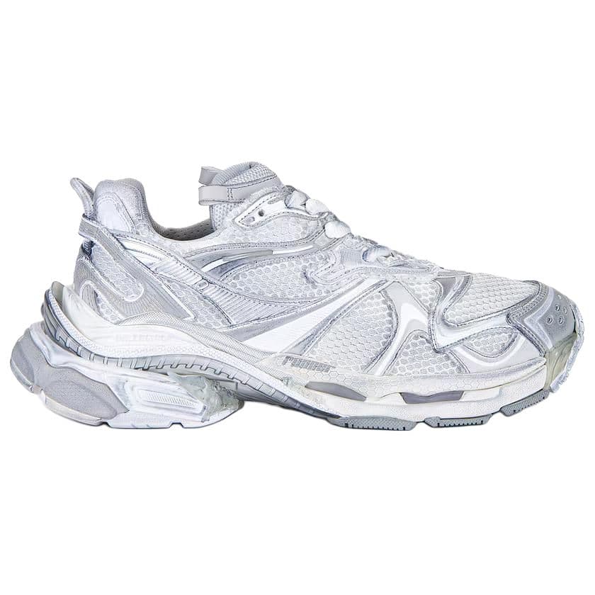 Кроссовки Balenciaga Runner2,0 Artificial Leather Низкие Кеды Мужские Белые - изображение 2