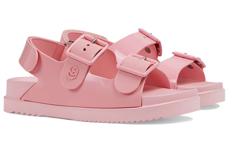 Сандалии с ремешком Gucci Studded Double G Sandals - изображение 3