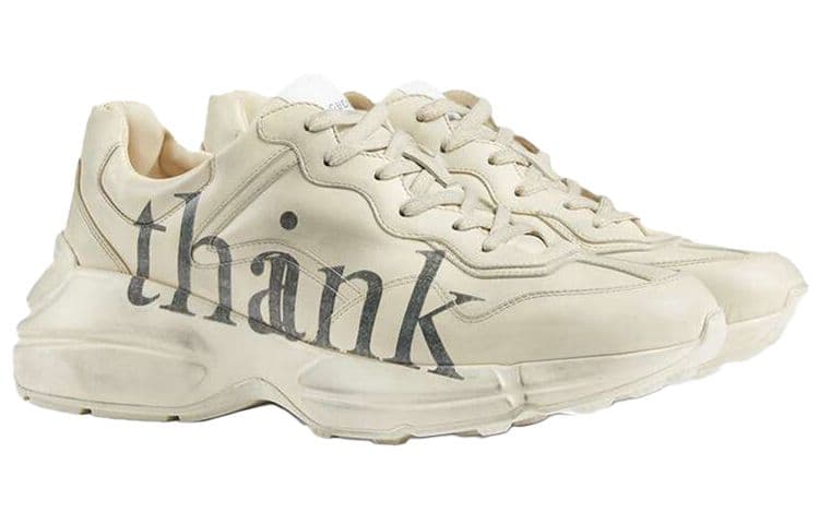 Кроссовки Gucci Rhyton "Think/Thank" Ivory - изображение 3