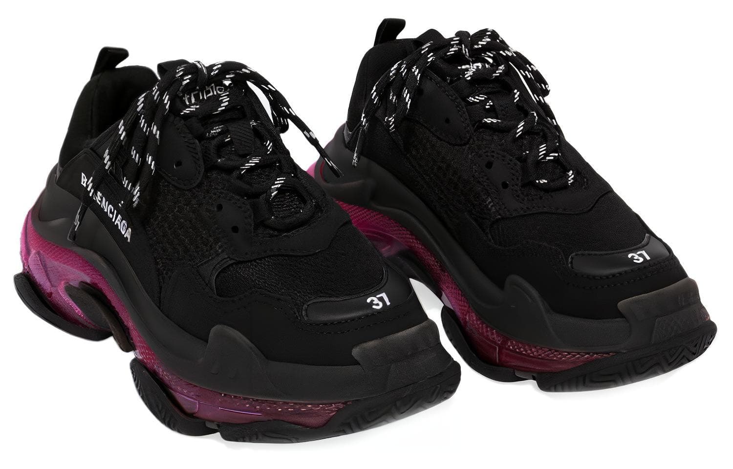 Кроссовки Balenciaga Triple S Black Pink - изображение 3