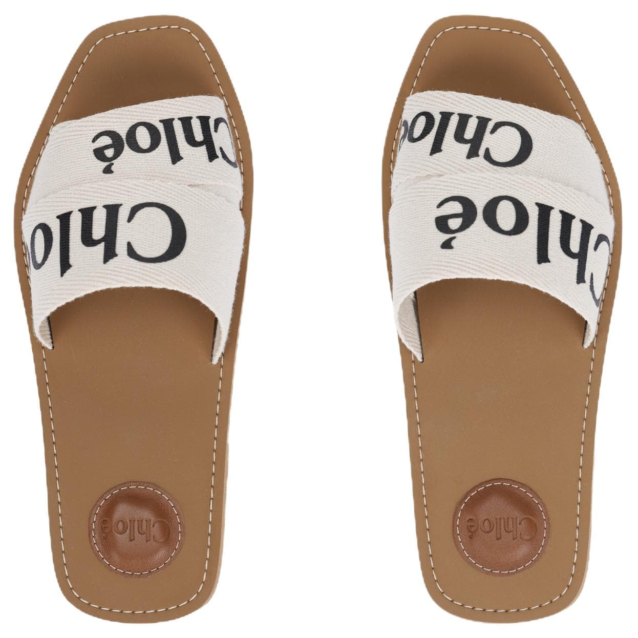 Сандалии Chloe Logo Equestrian Slides White - изображение 3