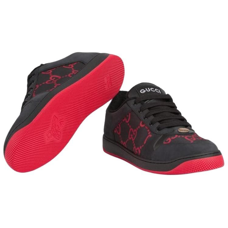 Кроссовки Gucci GG Low Top Sneakers Black Red - изображение 5