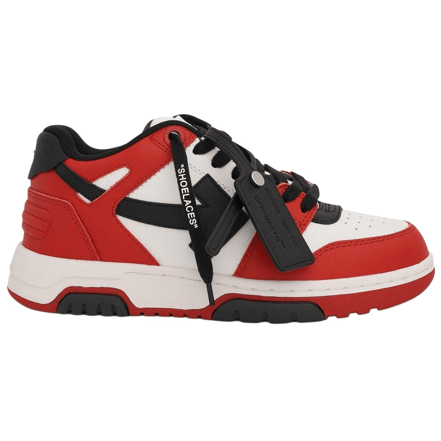 Кроссовки OFF-WHITE Круглый носок На шнурках низкие кроссовки женские Красный черный - изображение 2