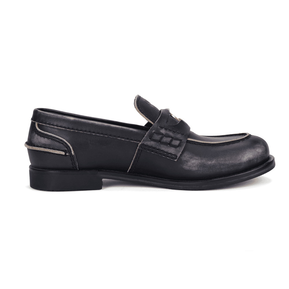 Лоферы MIU MIU Penny Retro Loafers Blue - изображение 2
