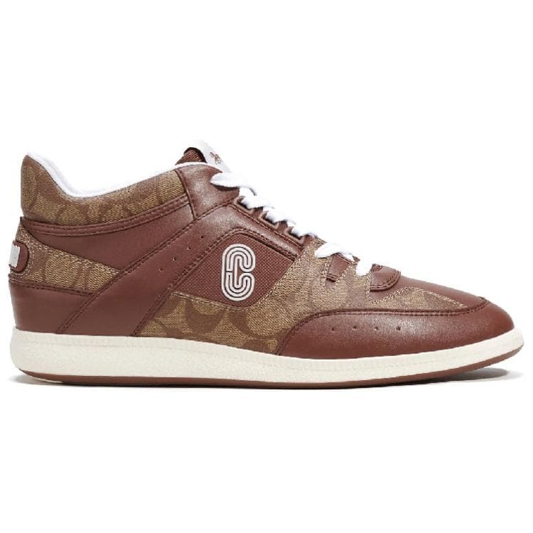 Кроссовки Coach Lace-Up Mid Sneakers Brown - изображение 2