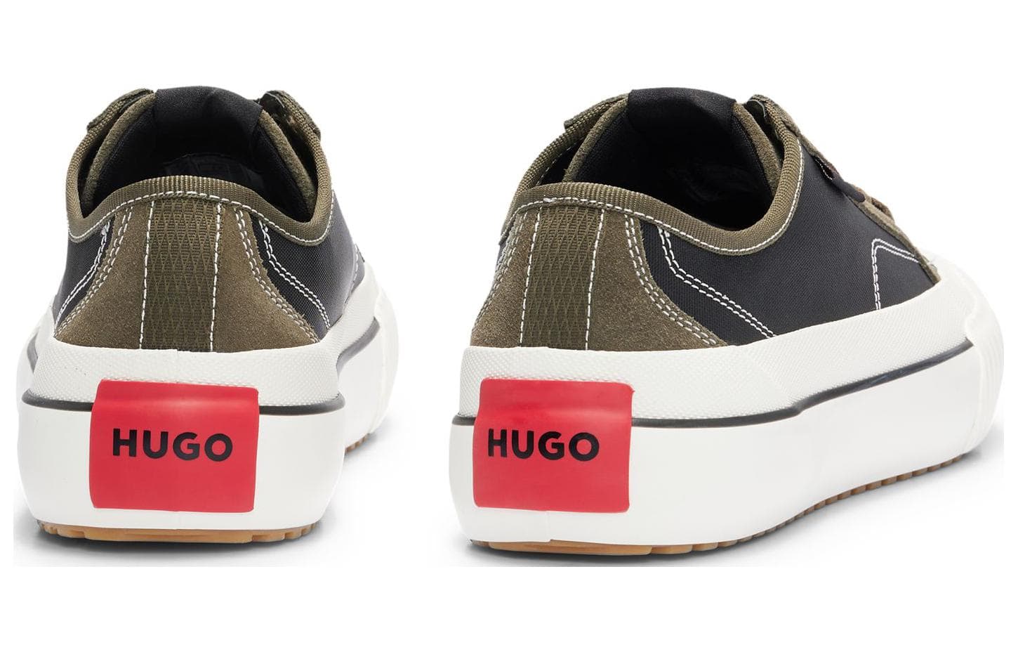 Кроссовки HUGO BOSS Низкая Скейтборд Обувь Мужская Черная Зеленая - изображение 4