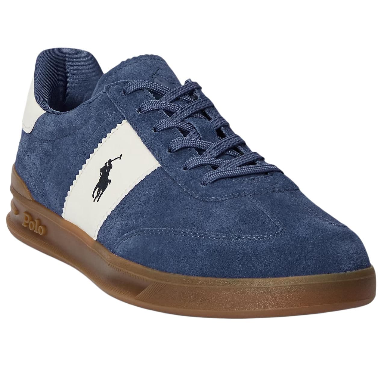Кроссовки Polo Ralph Lauren Heritage Aera Low Скейтборд Обувь Мужская Освежающий вариант Морской Синий - изображение 3