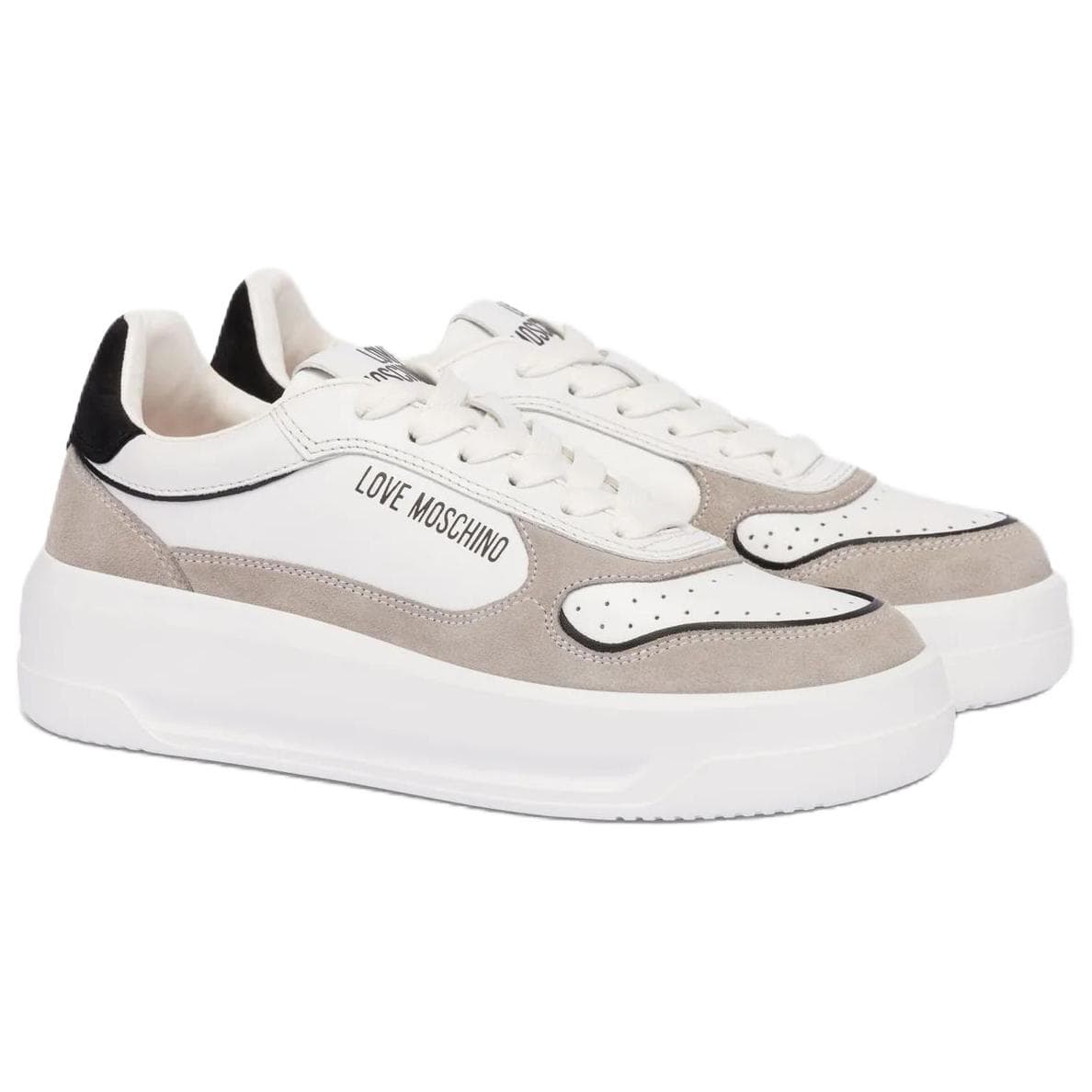 Кроссовки LOVE MOSCHINO Low Топ Скейтборд Обувь 5cm Women's White Серый - изображение 3