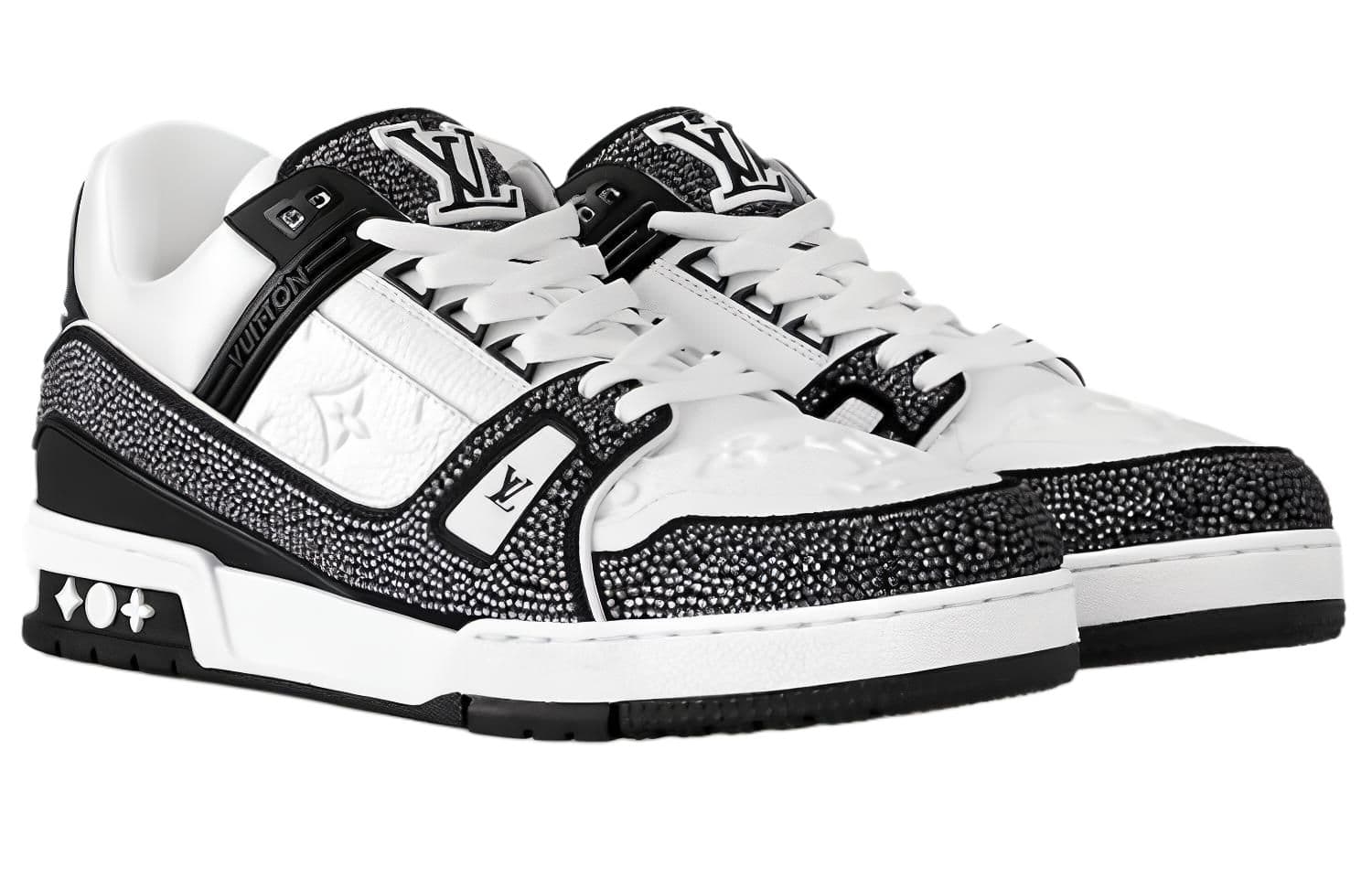 Кроссовки LOUIS VUITTON Trainer Black White - изображение 2