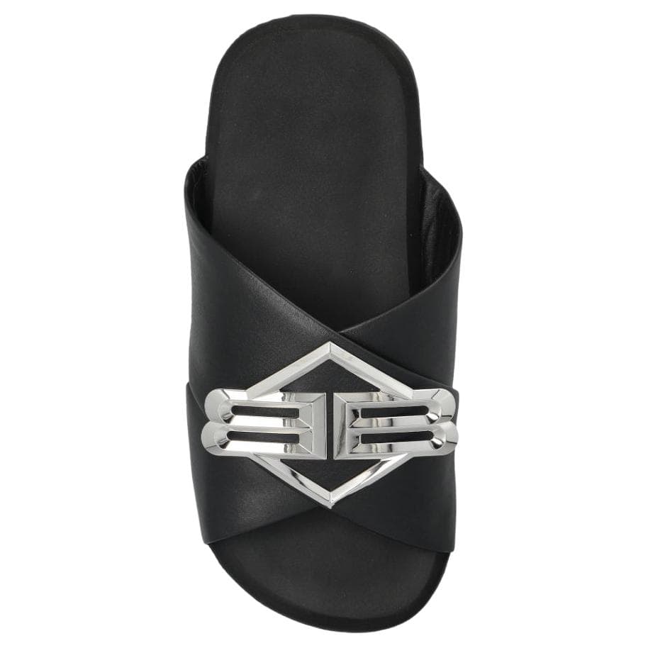 Сандалии Balenciaga Rubber Slide Тапочки Мужской Черный - изображение 3