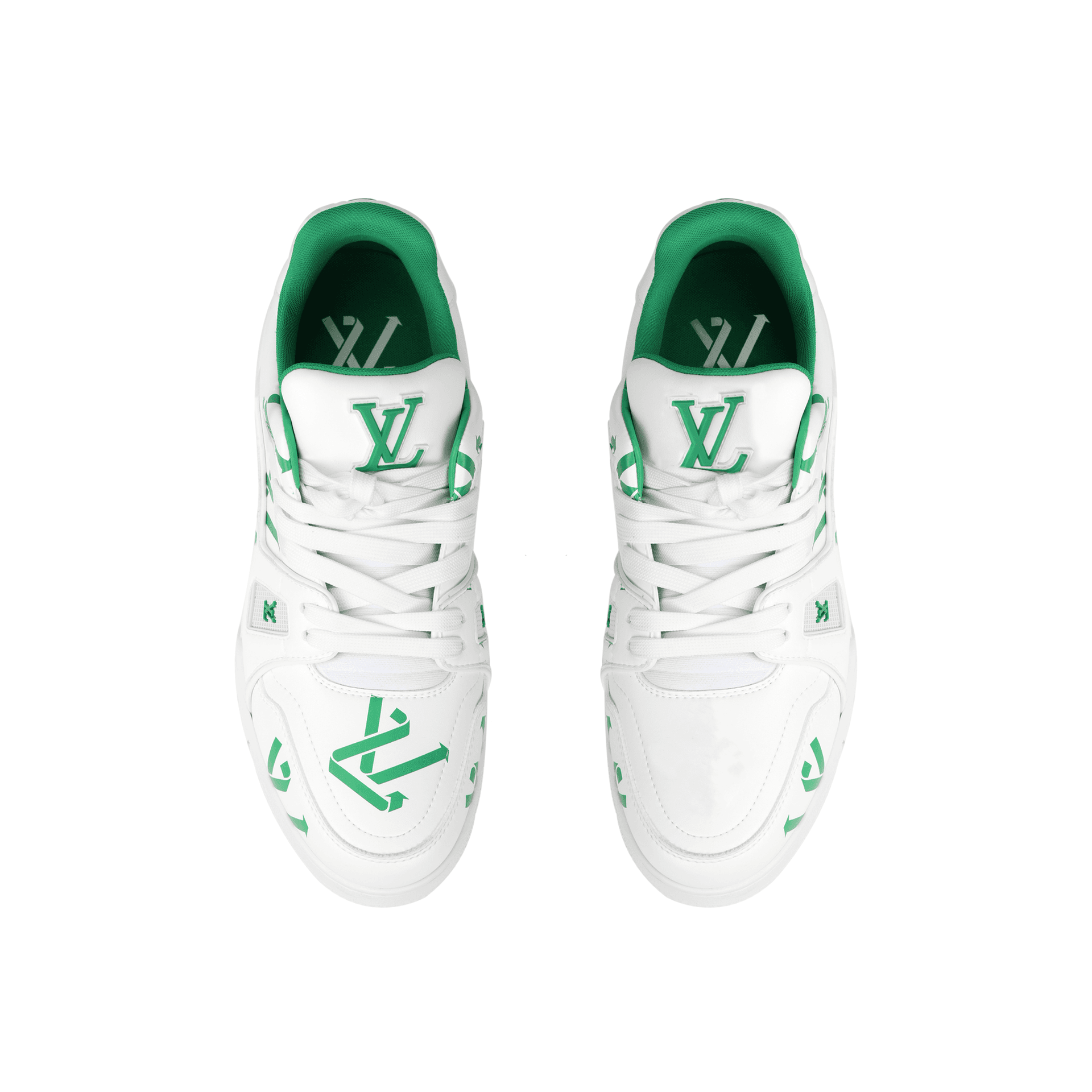Кроссовки LOUIS VUITTON Trainer Low White Green - изображение 3