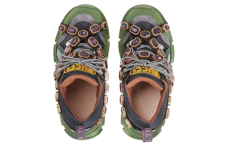Кроссовки Gucci Flashtrek Black Green - изображение 4