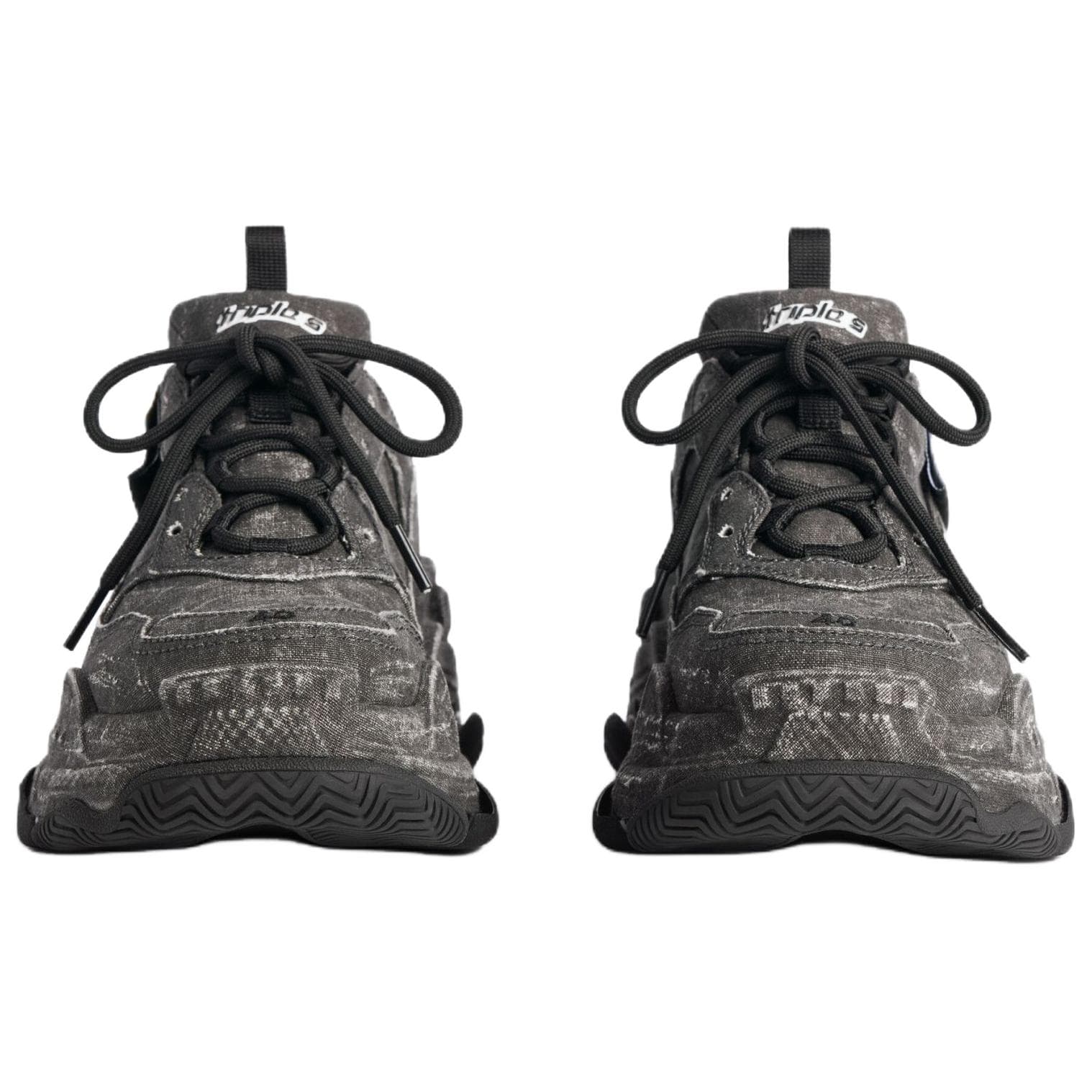 Кроссовки Balenciaga Triple S Low Топ Массивные кроссовки Мужской Черный - изображение 4