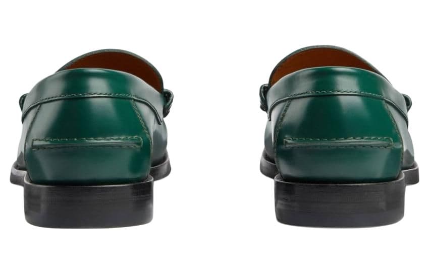 Лоферы Gucci Interlocking Loafers Green - изображение 5