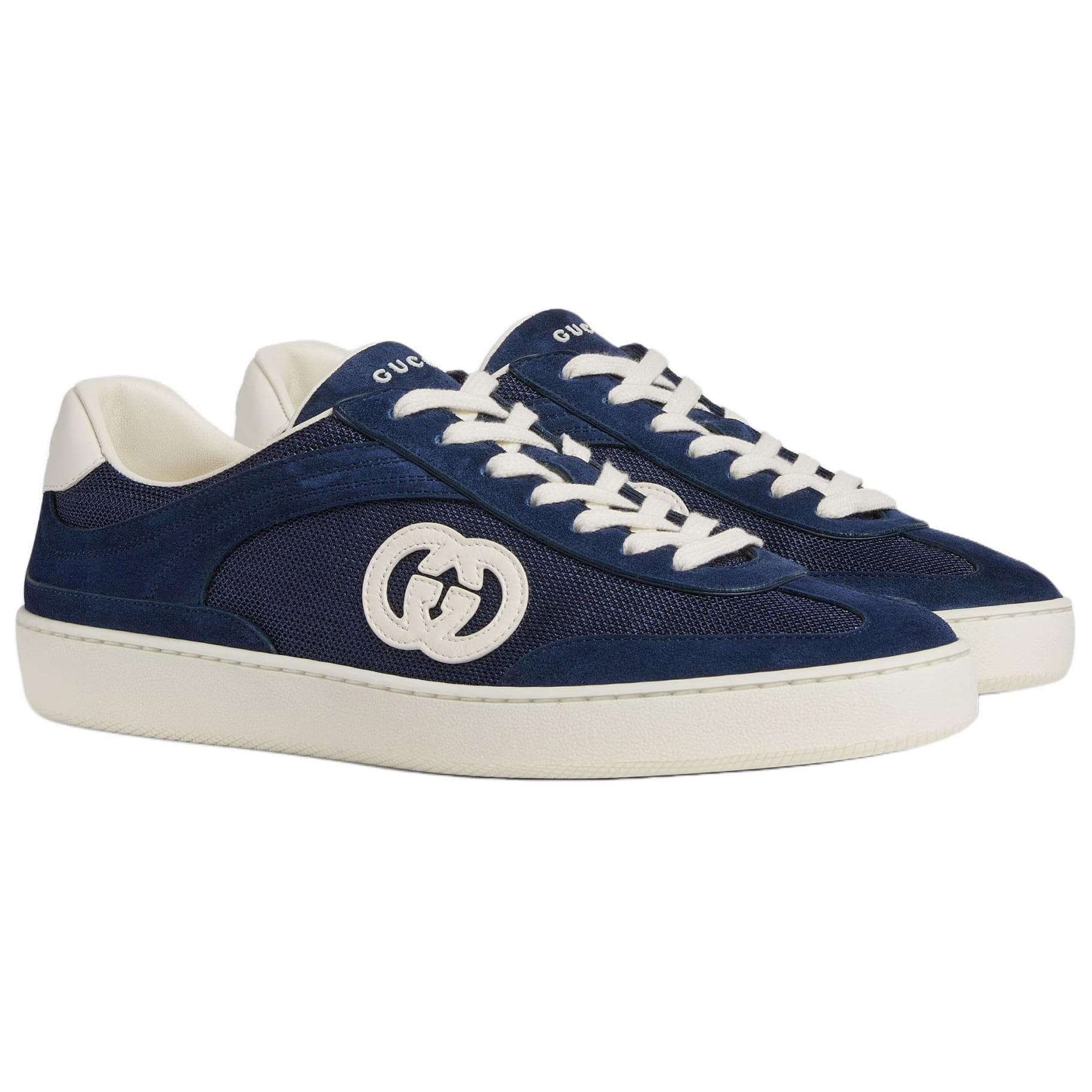 Кроссовки Gucci Suede Low-Top Sneakers Blue - изображение 3