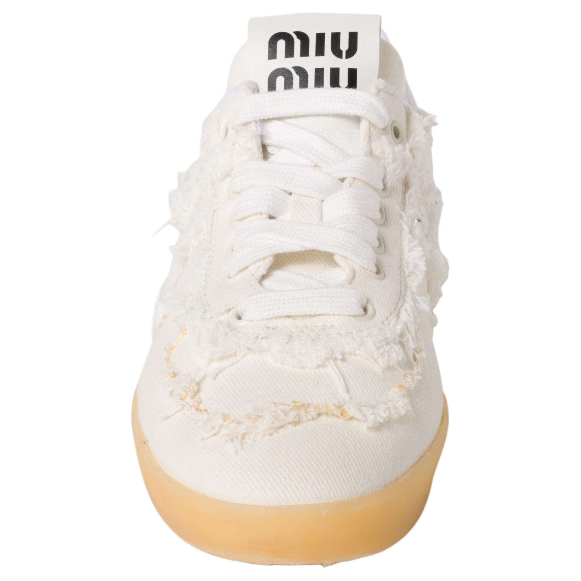 Кеды Miu Miu Low-Top Sneakers White - изображение 4