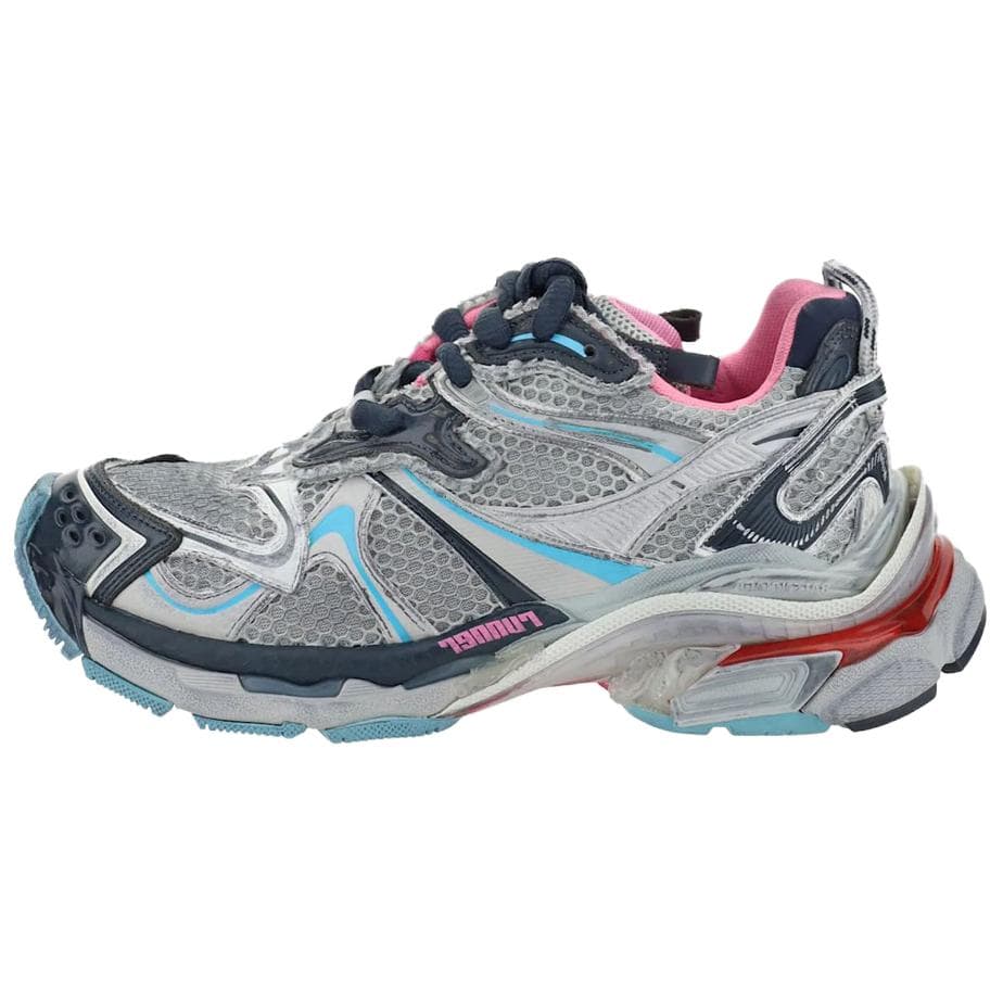 Кроссовки Balenciaga Runner Коровья кожа Низкий топ массивные кроссовки Женские Синий Серый - изображение 1