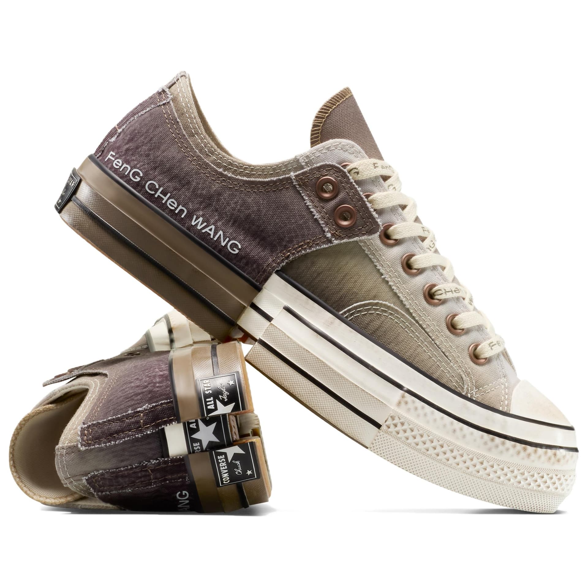 Кеды Converse X Feng Chen Wang Низкие Кеды Унисекс Коричневые - изображение 8