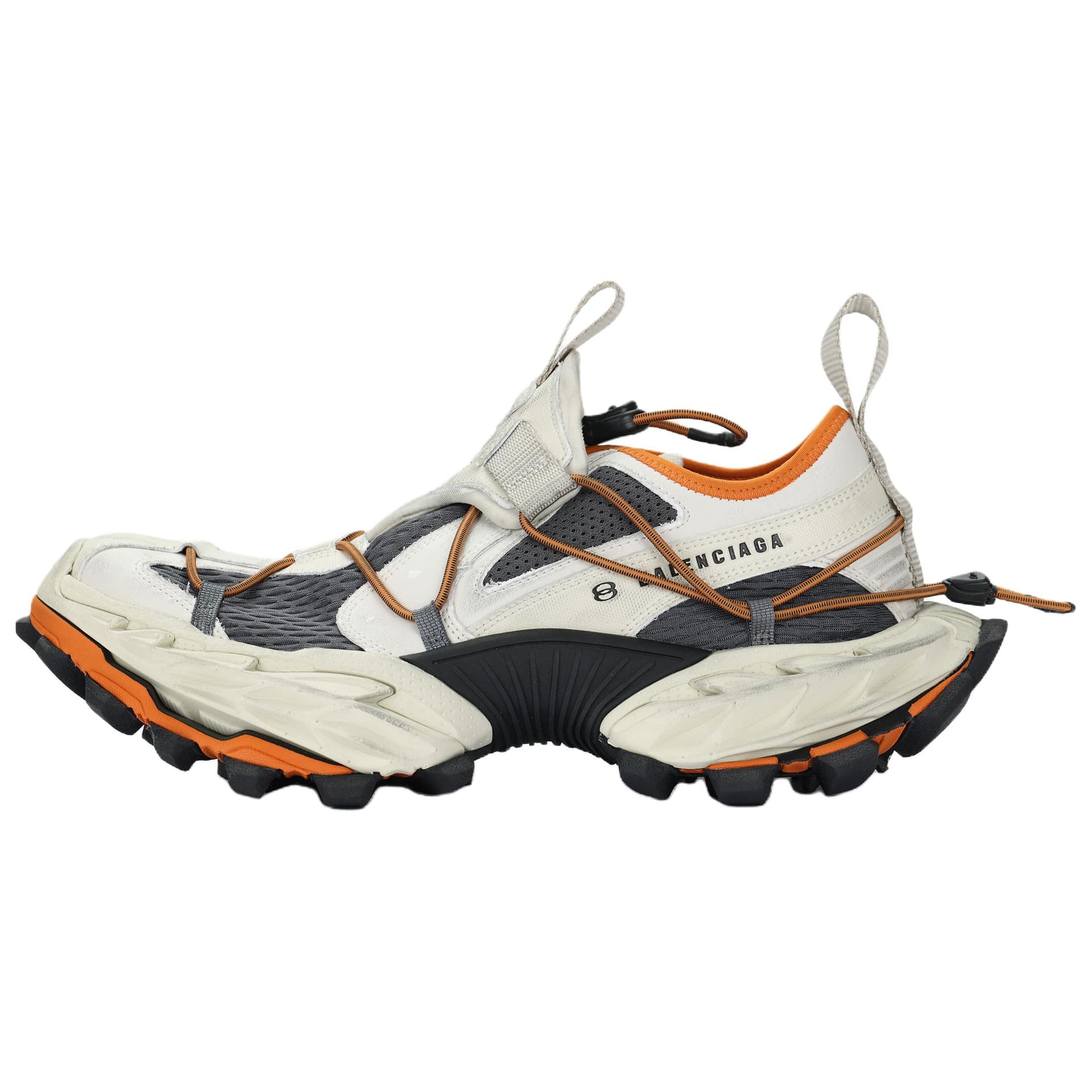 Кроссовки Balenciaga HIKE Low Топ Толстая подошва Мужские Кроссовки Эффект потертости Белый Оранжевый - изображение 1