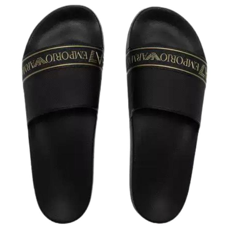 Сандалии EMPORIO ARMANI EA7 Шлепанцы 2,2 см Унисекс Черные - изображение 5