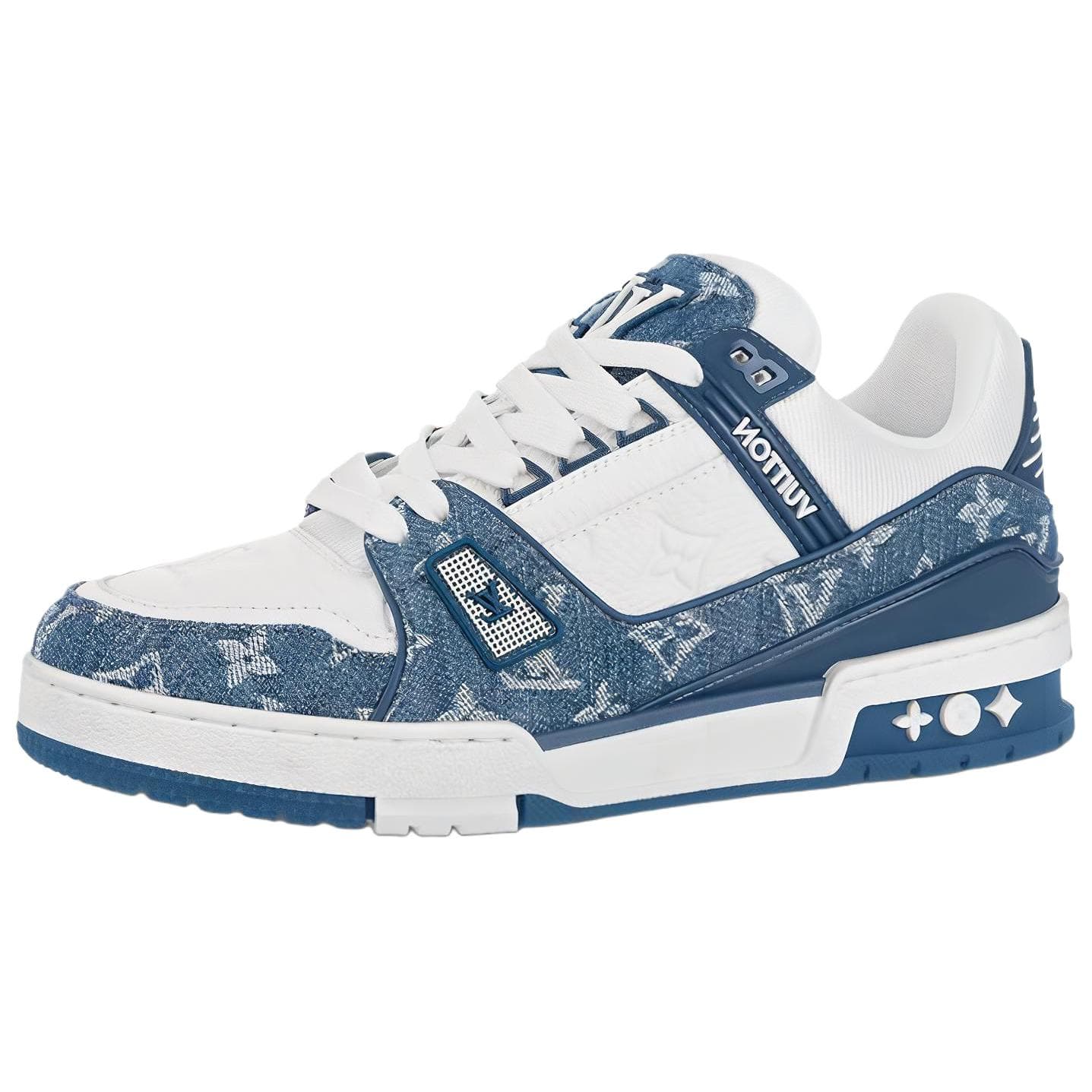 Кроссовки Louis Vuitton Trainer White Blue - изображение 2