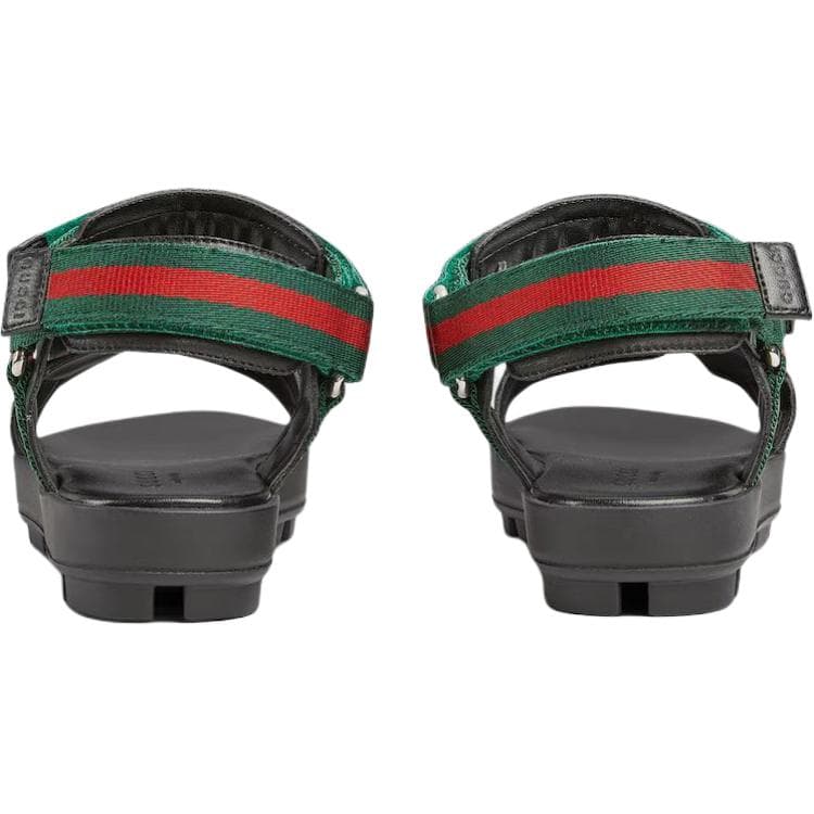 Сандалии GUCCI Web Детские сандалии Зеленый Красный Детский - изображение 5
