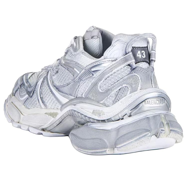 Кроссовки Balenciaga Runner2,0 Artificial Leather Низкие Кеды Мужские Белые - изображение 4