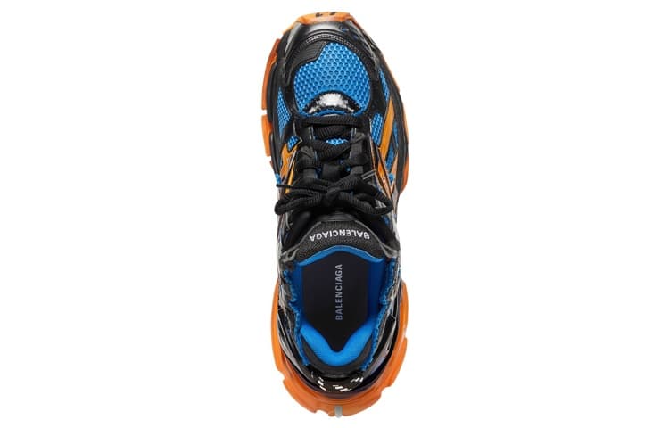 Кроссовки Balenciaga Runner Low Top Sneakers Black Blue Orange - изображение 3