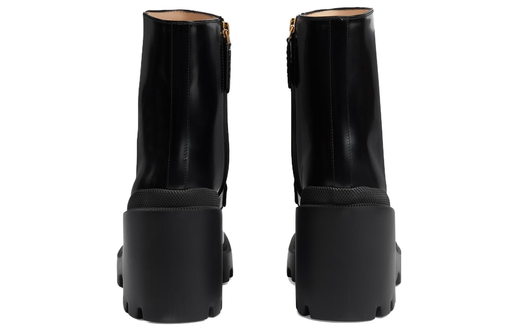 Сапоги Gucci Leather Ankle Boots Black - изображение 5