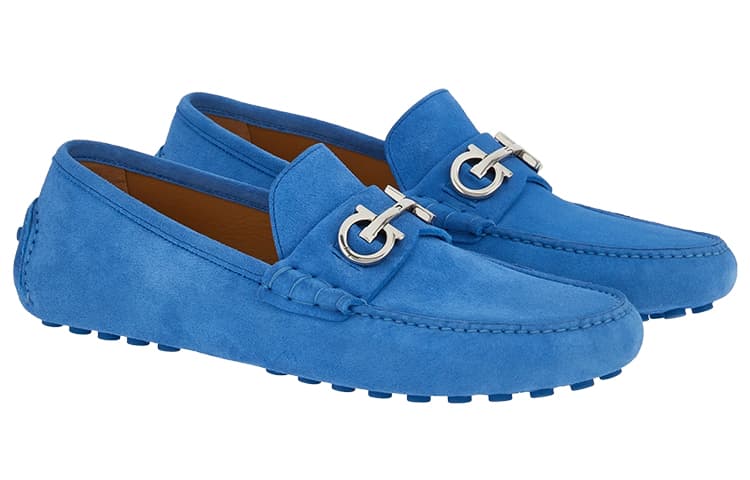 FERRAGAMO Gancini Искусственная замша Лоферы с резиновой подошвой Мужские - изображение 2