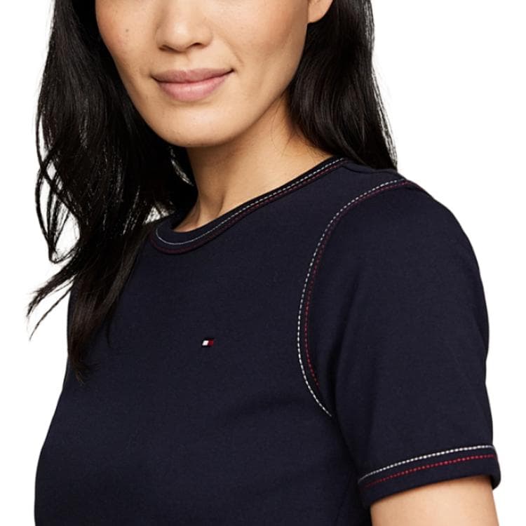 Футболка Tommy Hilfiger T-рубашка женская синяя - изображение 2