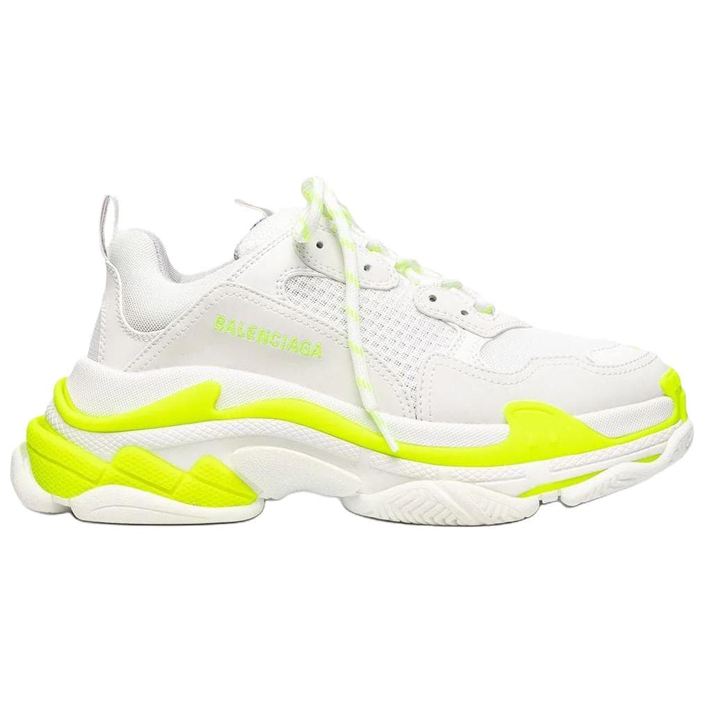 Кроссовки Balenciaga Triple S Кожа Низкие Кеды Мужские Неоново-Желтые - изображение 2