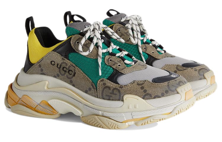 Кроссовки Gucci x Balenciaga Triple S Kaki Brown - изображение 3