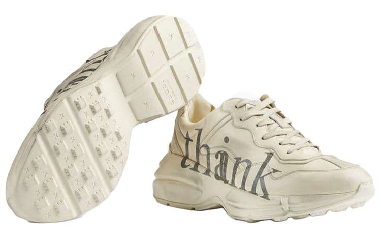 Кроссовки Gucci Rhyton "Think/Thank" Ivory - изображение 6