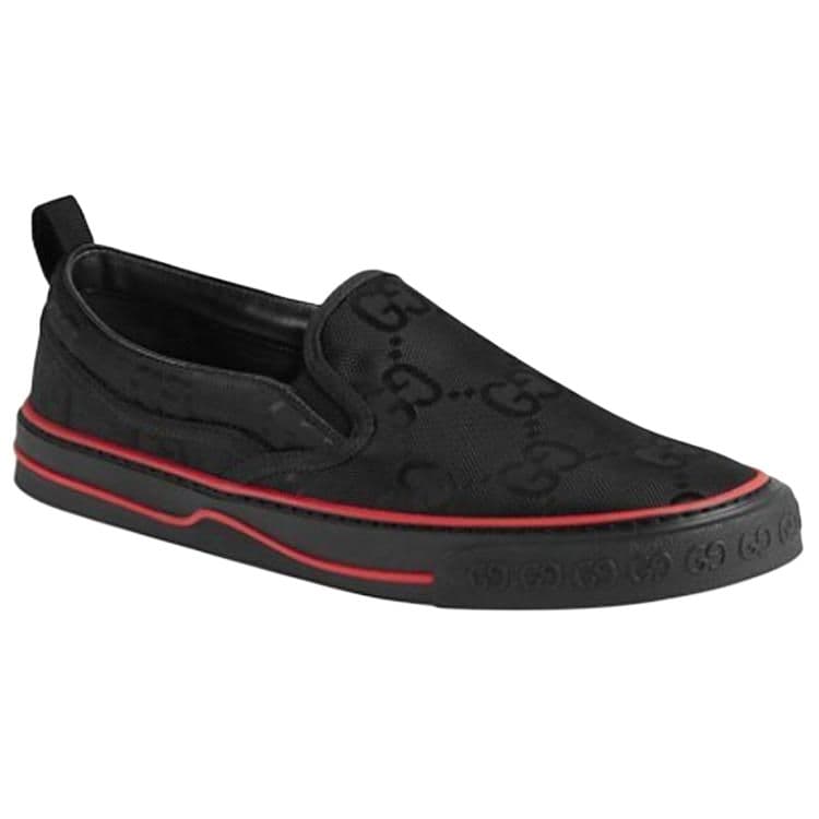 Ботинки Gucci Tennis 1977 Black Red - изображение 4