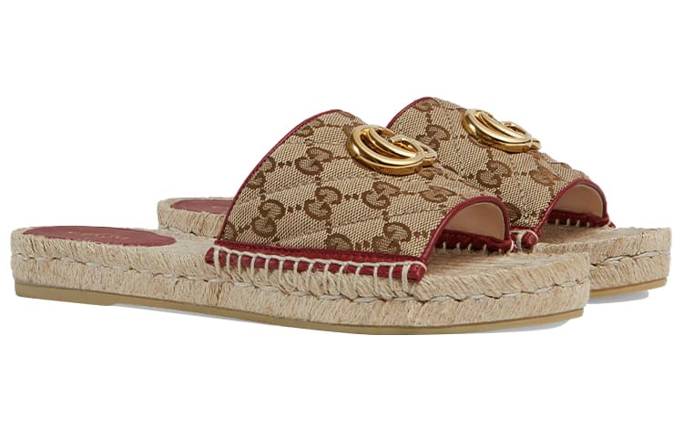 Сандалии Gucci GG Quilted Espadrille Sandals Ebony - изображение 3
