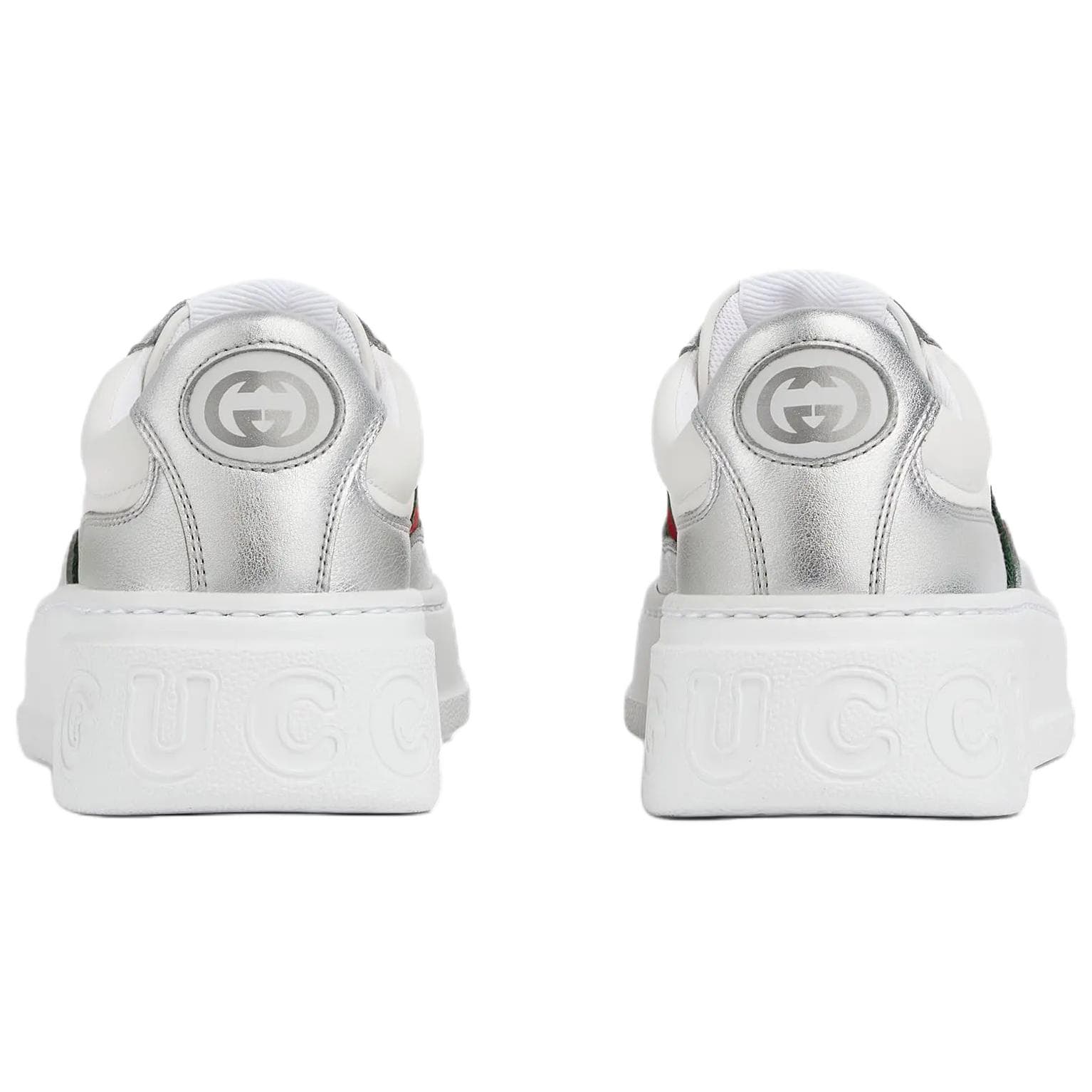 Кроссовки Gucci Leather Lace-Up Low Top Sneakers White - изображение 5