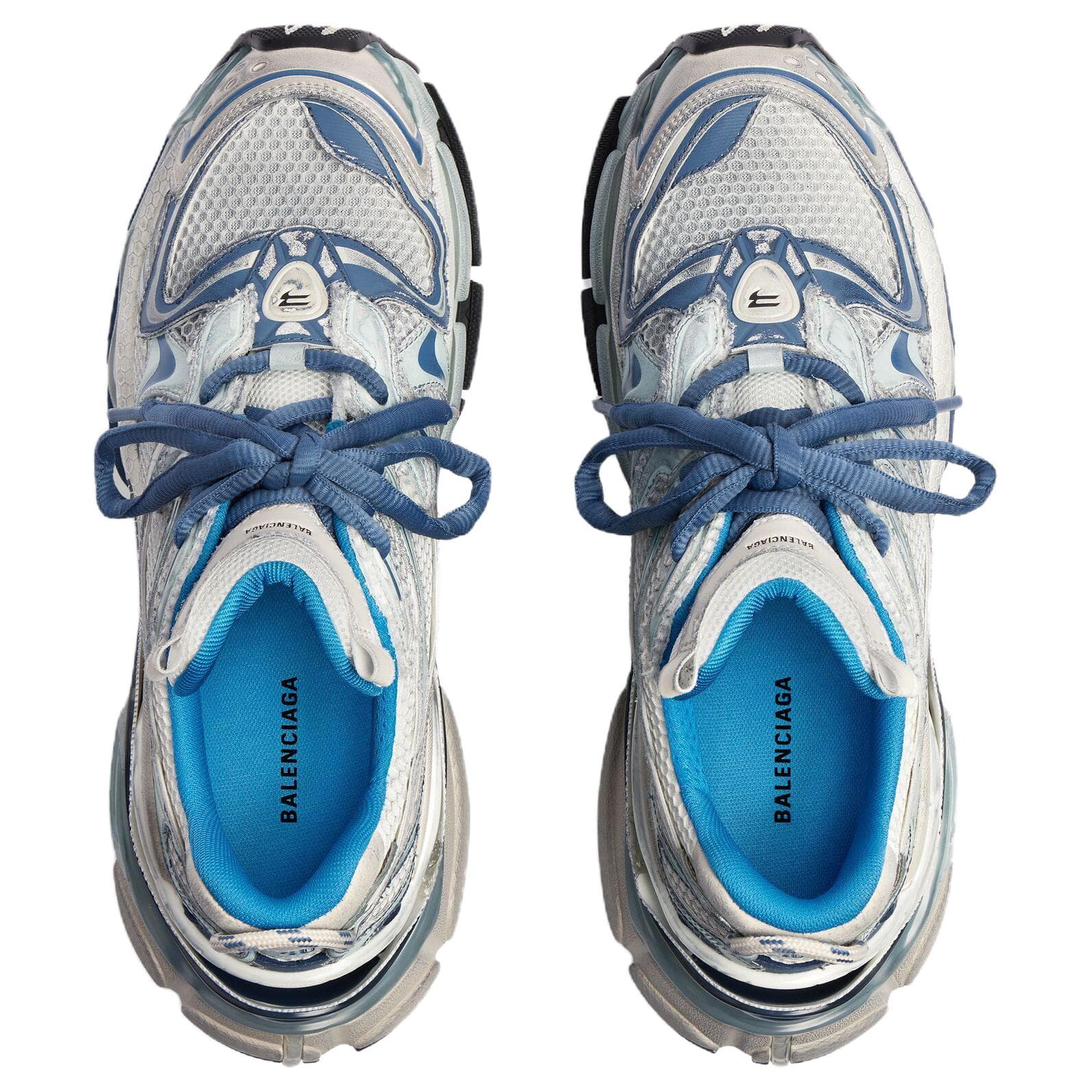 Кроссовки Balenciaga Runner2,0 Low Топ Массивные кроссовки Мужской Белый Синий - изображение 5