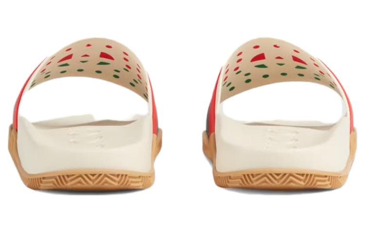 Сандалии Gucci Slide Sandals White Orange Green - изображение 5