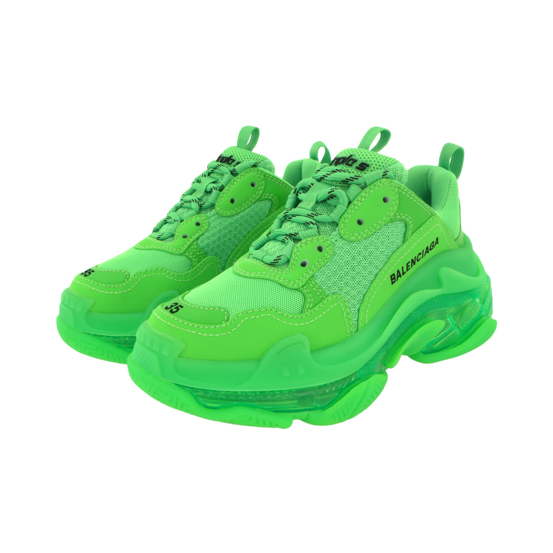 Кроссовки Balenciaga Triple S Green - изображение 3