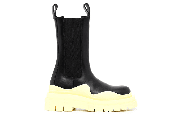 Ботинки челси Bottega Veneta Tire Black Yellow - изображение 2